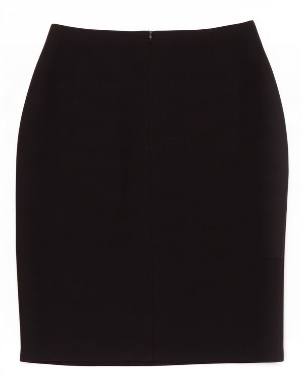 Marks & Spencer Damen Bleistiftrock UK 14 Medium W28 Schwarze Viskose