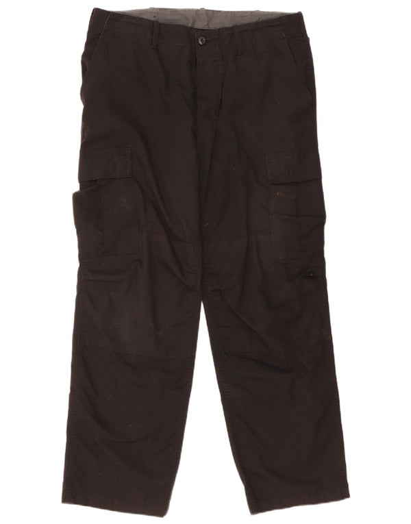 Pantalon Cargo Droit Vintage Homme Moyen W36 L30 Noir