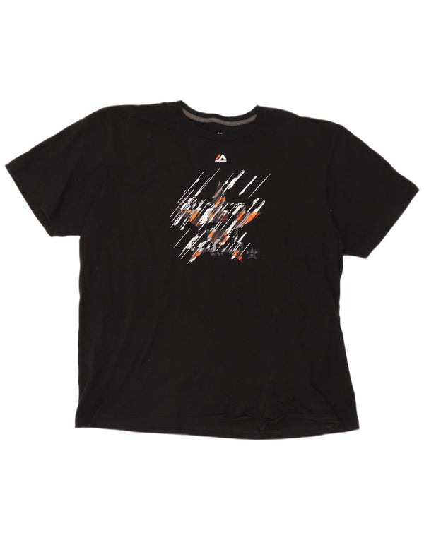 Majestic Hommes Houston Astons T-Shirt Graphique Haut 2XL Coton Noir