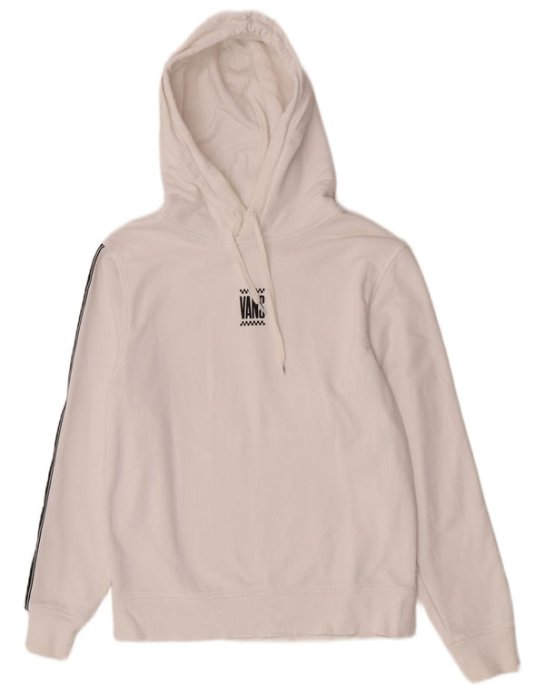 Felpa con cappuccio grafica da uomo Vans Small in cotone color block bianco