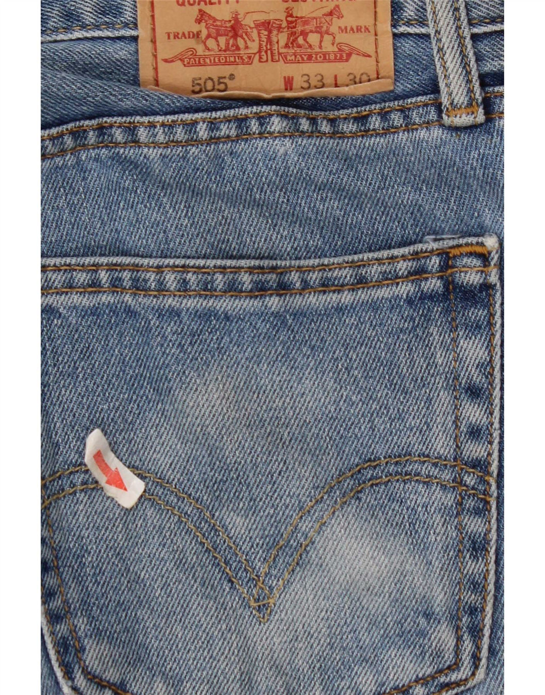 Levi's Herre 505 Straight Jeans W33 L30 Blå Bomuld