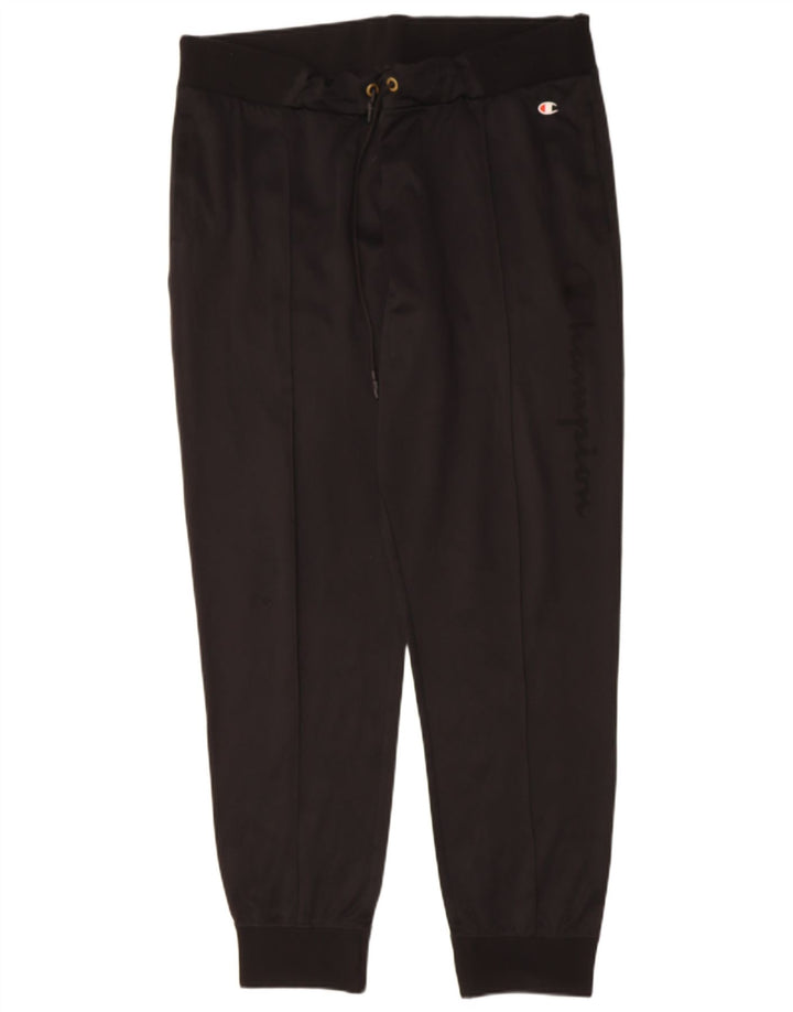 CHAMPION Mens Tracksuit Trousers Joggers 2XL Black Polyester