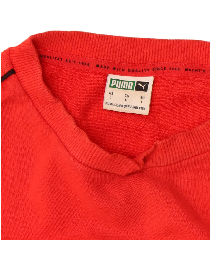 Puma Sweatshirt til mænd, stor rød bomuld