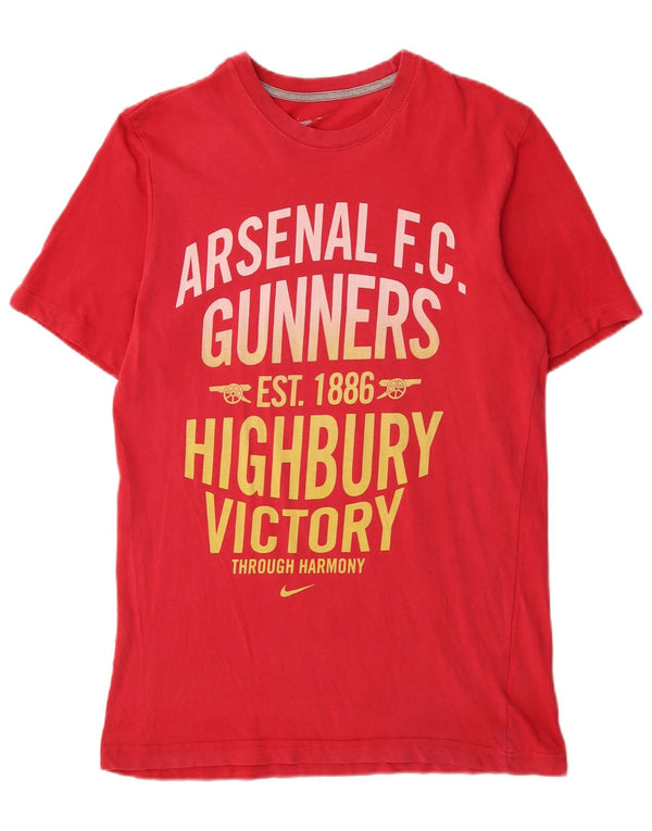 Męski T-shirt z grafiką Nike Arsenal Standard Fit, bawełniany, średni czerwony
