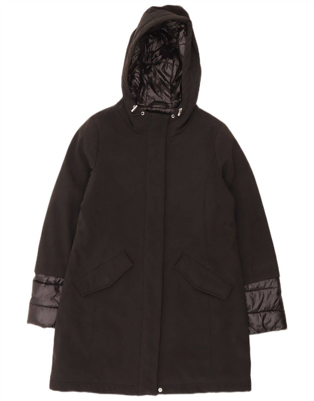 Cappotto imbottito con cappuccio da donna Champion UK 14 poliestere nero medio