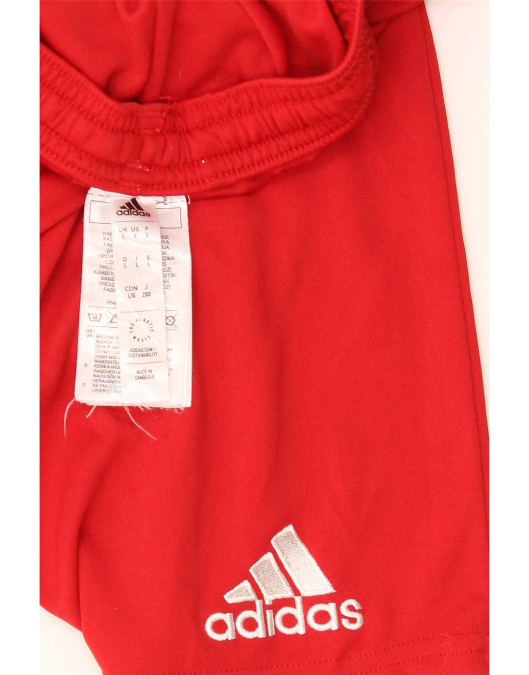 Adidas Short de sport pour homme Large Rouge Polyester