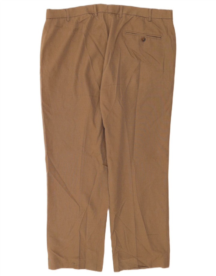 Marks & Spencer Herre Regular Fit Suit Bukser W38 L29 Beige Polyester