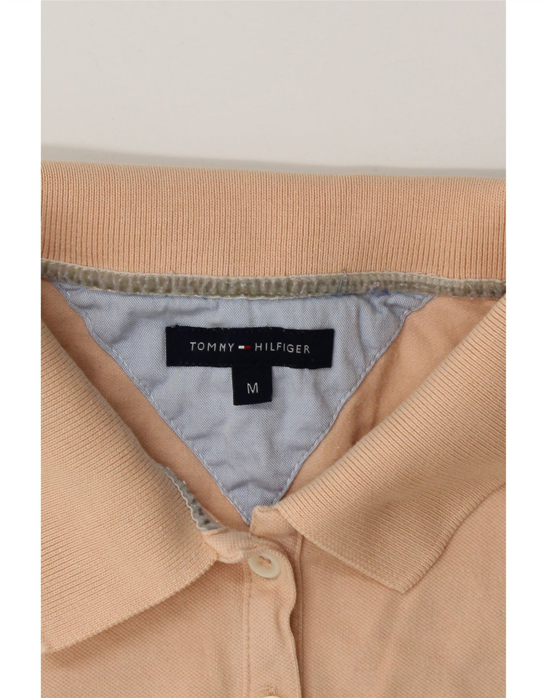 Tommy Hilfiger Womens Polo Shirt UK 12 Medium Orange