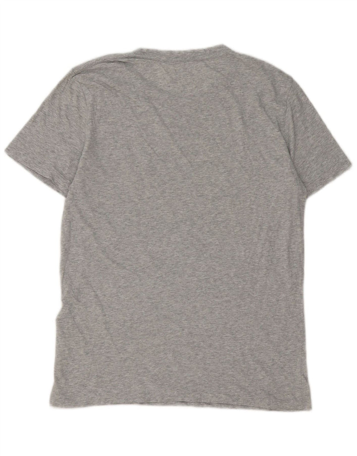 All Saints Mens T-Shirt Top Medium Grey Flecked Cotton