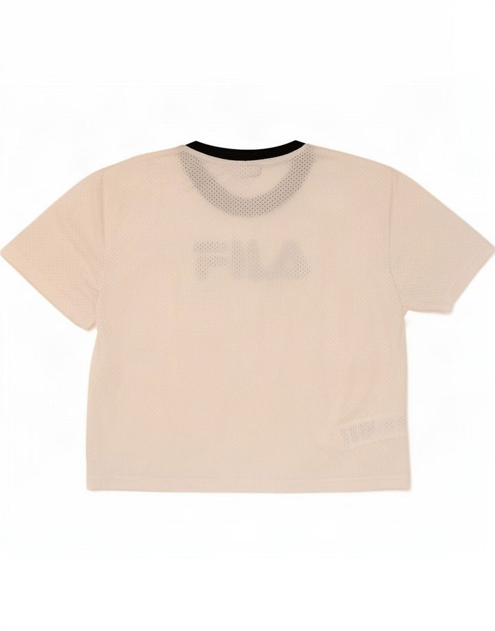 Fila Womens Graphic T-Shirt Top UK 16 Large White Polyester