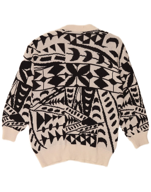 Laurel Cardigan long pour femme IT 42 Noir moyen géométrique rétro