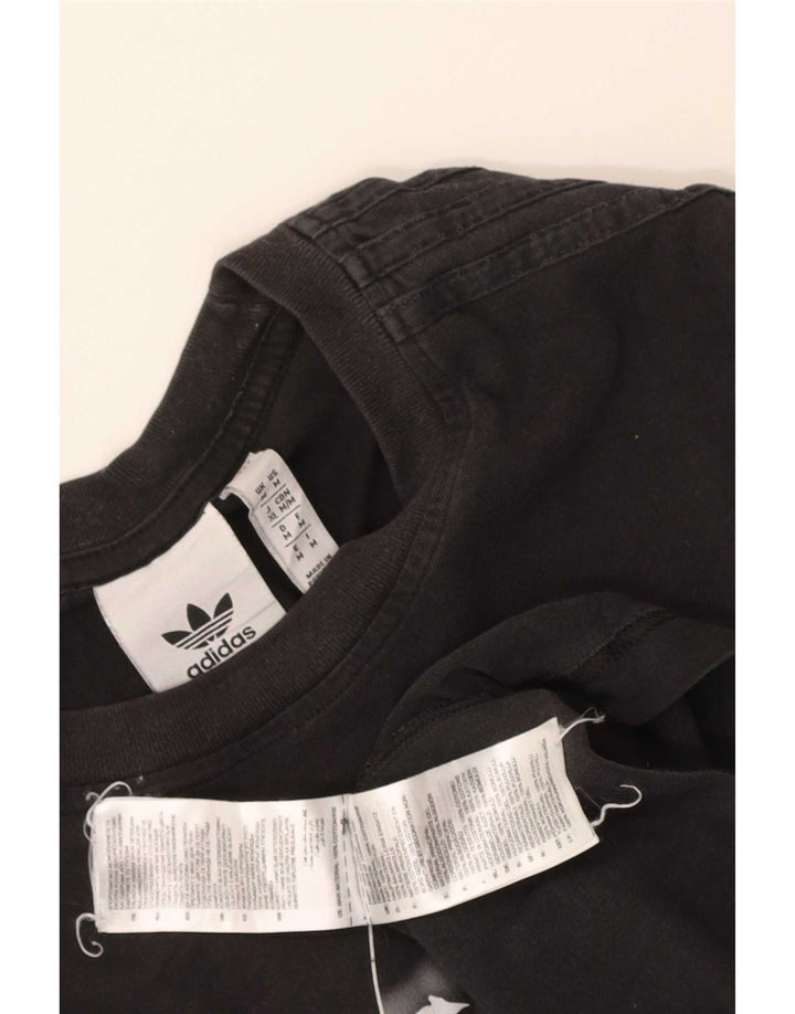 Adidas Herre grafisk top Langærmet medium sort bomuld
