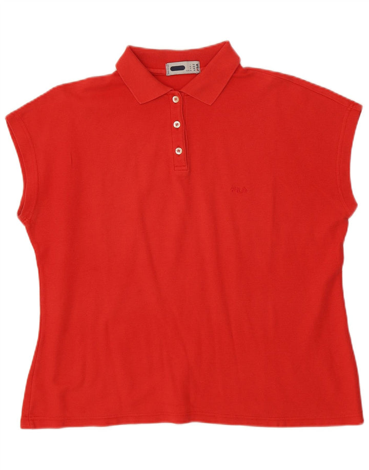FILA Dame Polo Shirt IT 54 3XL Rød