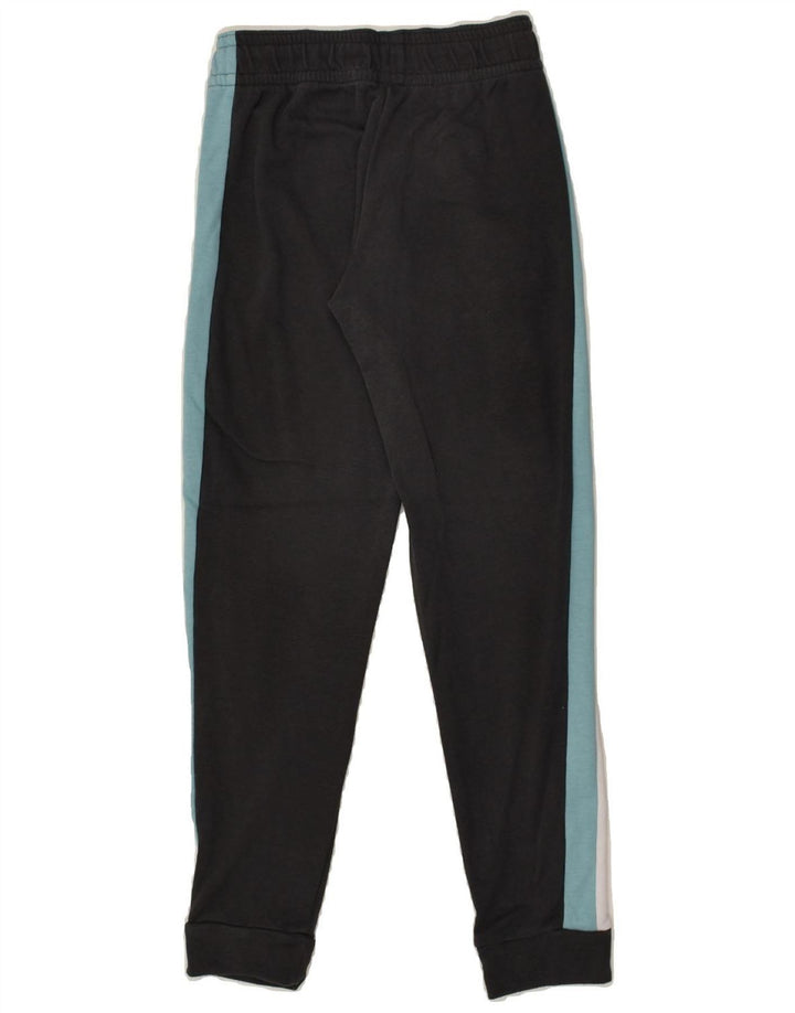 ADIDAS Boys Tracksuit Trousers Joggers 9-10 Years Black Colourblock Cotton | Vintage Adidas | Thrift | Second-Hand Adidas | Used Clothing | Messina Hembry 