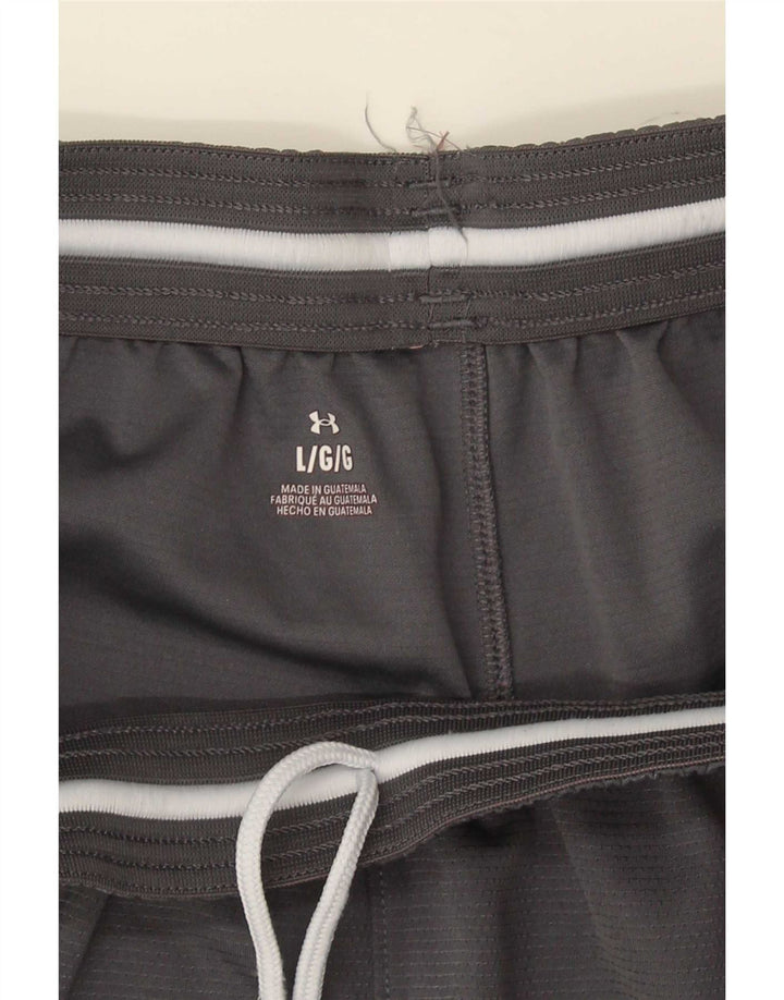 Pantaloncini sportivi da uomo Under Armour grandi a righe grigie