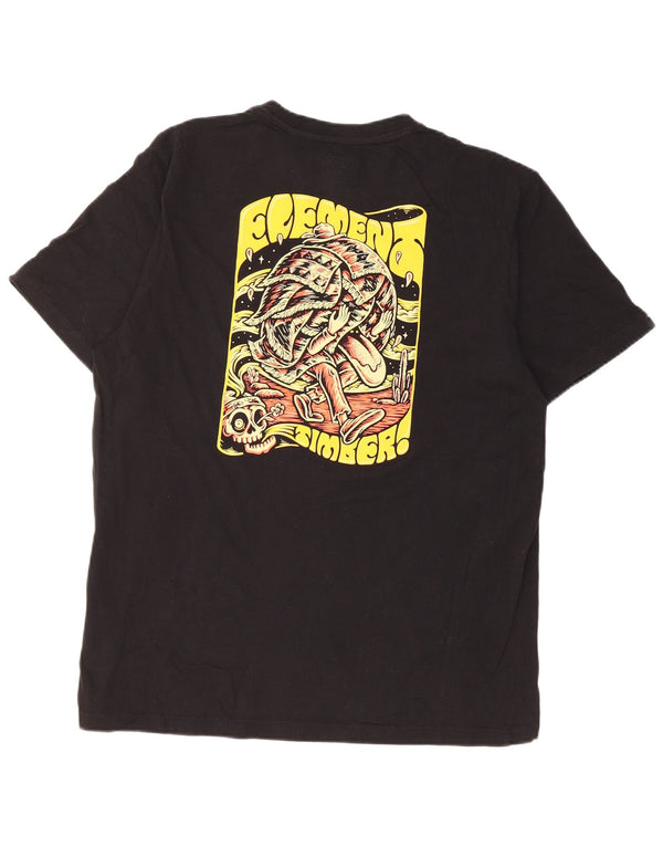 T-shirt grafica da uomo con vestibilità regolare Element, in cotone nero medio