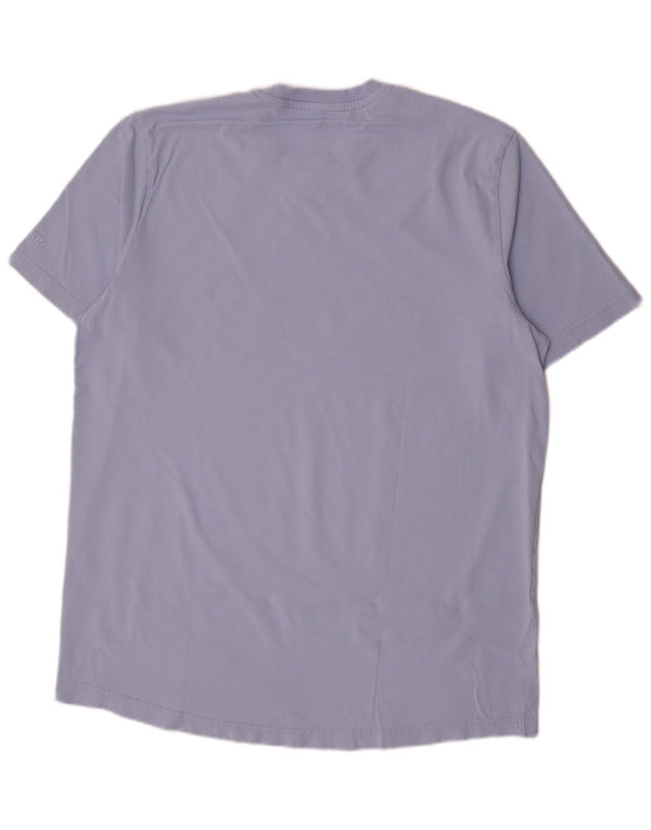 Adidas Mens T-Shirt Top Large Purple Cotton