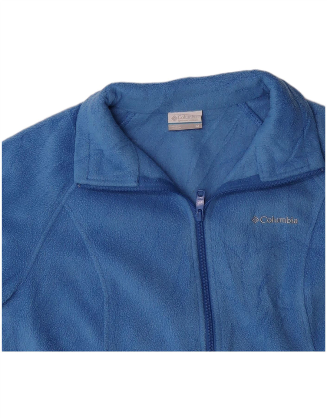 COLUMBIA Womens Fleece Jacket UK 14 Medium Blue Polyester