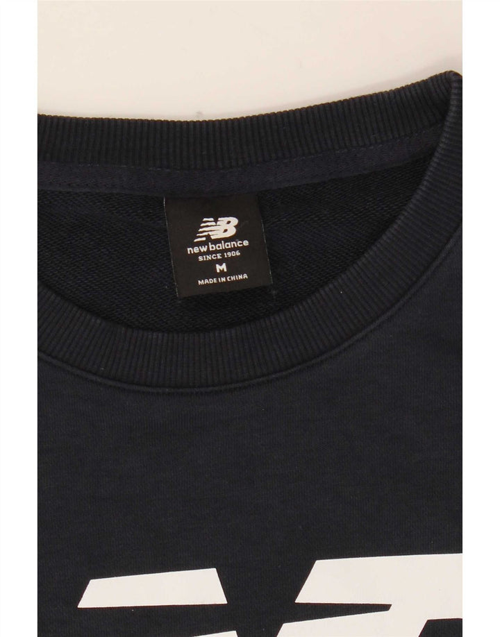 New Balance Mens Graphic Sweatshirt Jumper Medium Navy Blue
