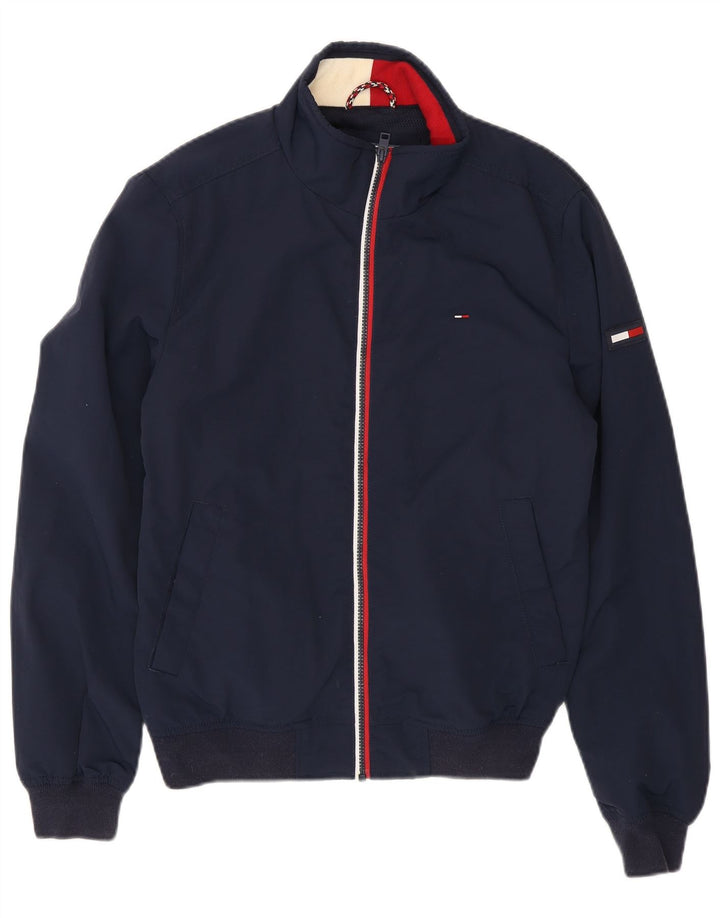 Tommy Hilfiger Mens Bomber Jacket UK 36 Pequeno Azul Marinho Poliamida