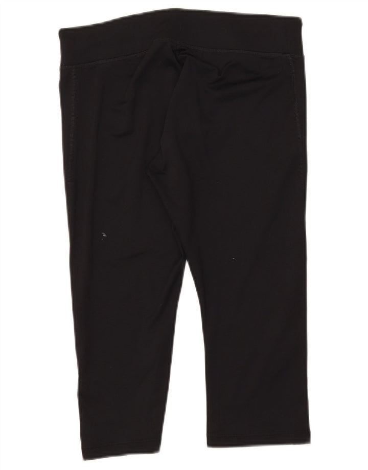 Asics Womens Capri Leggings UK 12 Medium  Black Polyester