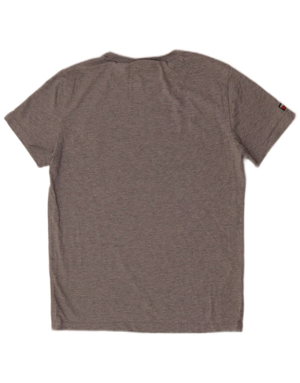 Superdry Mens Extra Slim Graphic T-Shirt Top Large Grey Cotton