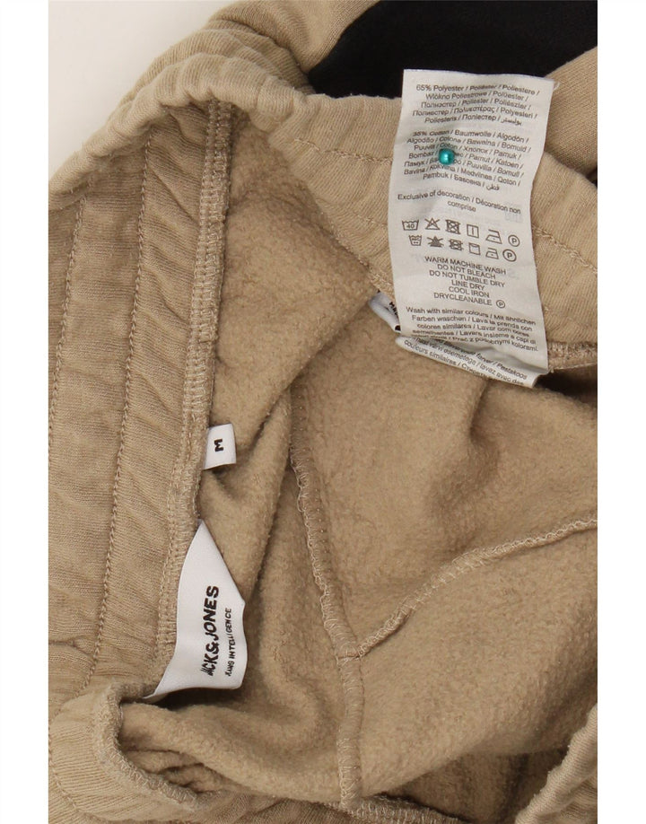 Jack & Jones Mens Tracksuit Trousers Joggers Medium Beige Colourblock