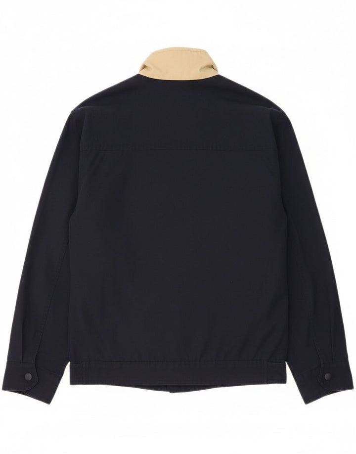 EUROPEAN PROJECT Mens Bomber Jacket UK 36 Small Navy Blue Polyester