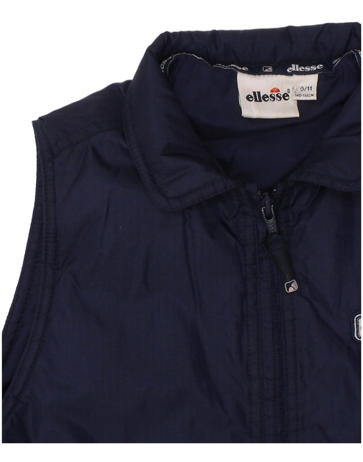 Ellesse Boys Pullover Padded Gilet 10-11 Years Navy Blue Polyester