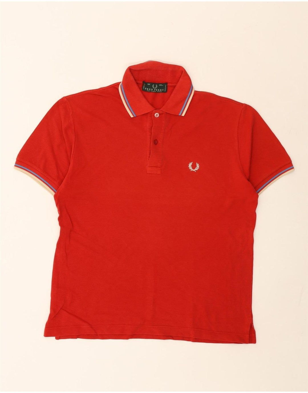 Fred Perry Herren-Poloshirt, klein, rote Baumwolle