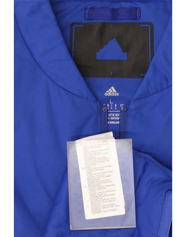 Giacca da ginnastica senza maniche da uomo Adidas Large blu in poliammide