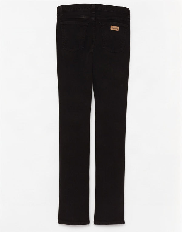 Wrangler Mens Slim Straight Jeans W32 L32 Black Cotton