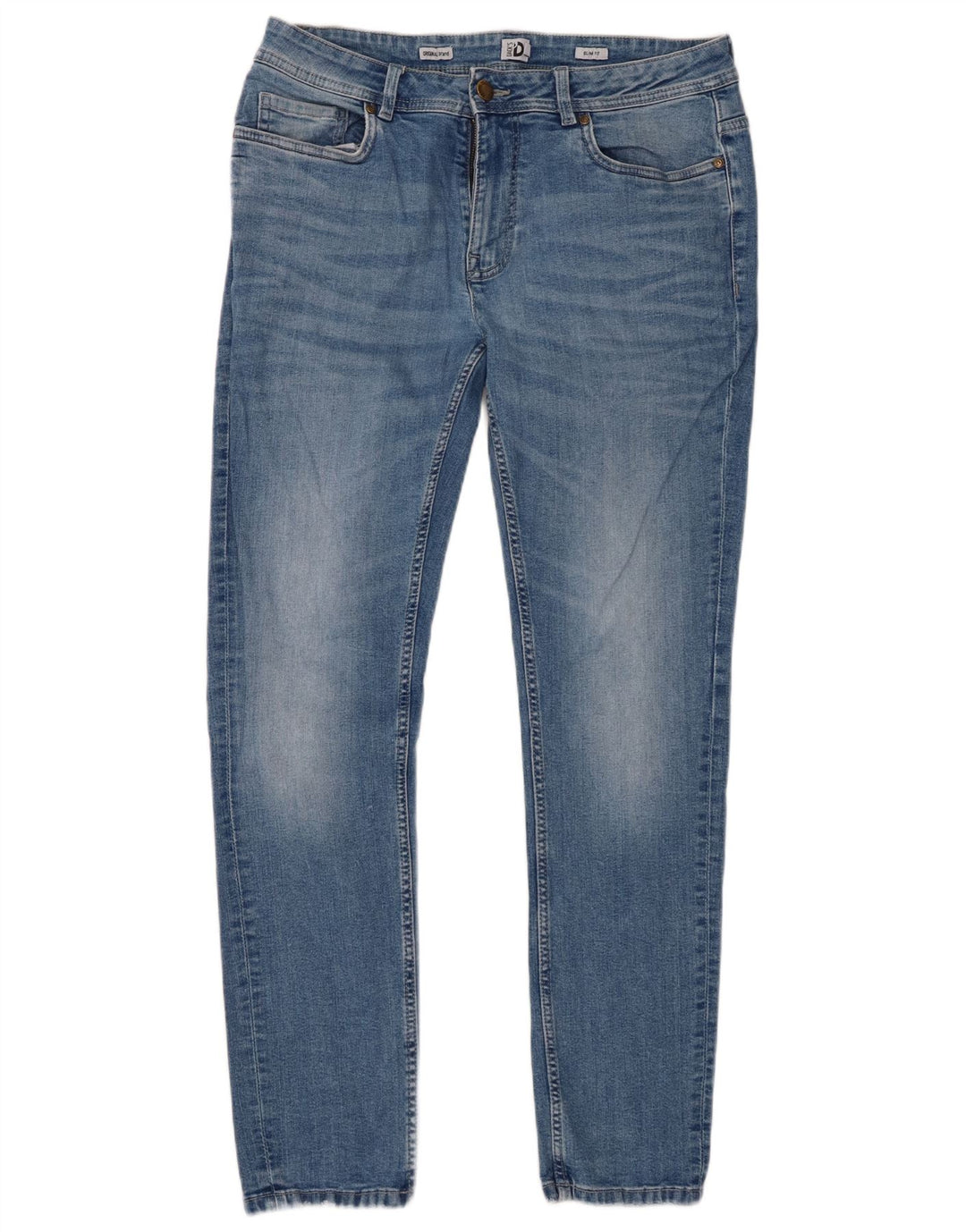 DACK'S Mens Slim Jeans IT 50 Large W34 L31 Blue Cotton