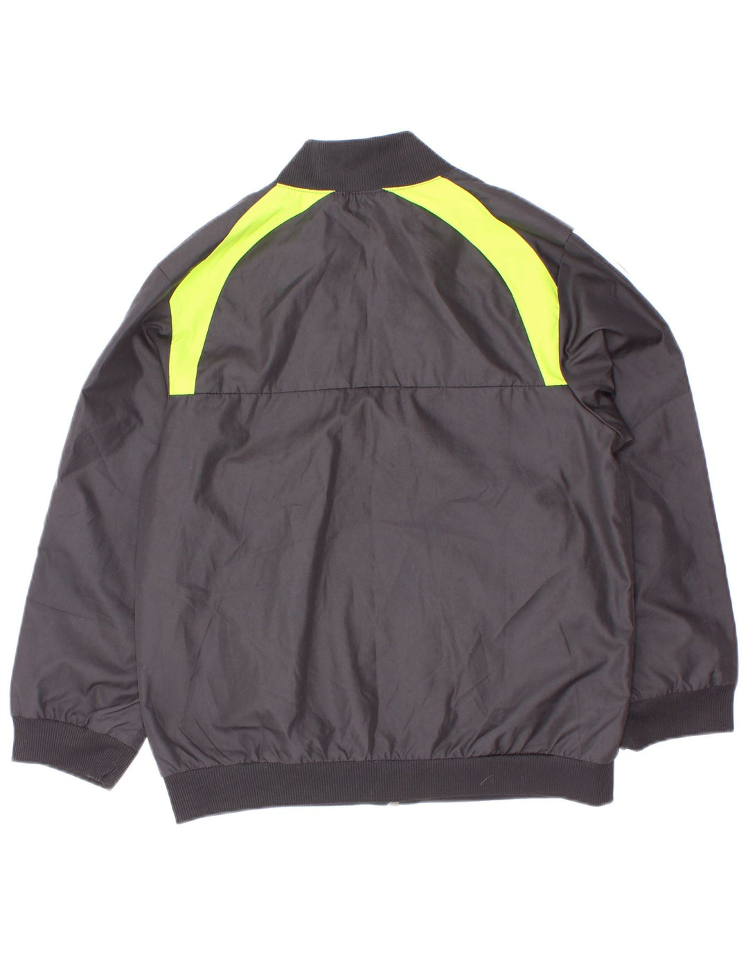Adidas Boys Tracksuit Top Jacket 5-6 Years Black Colourblock Polyester