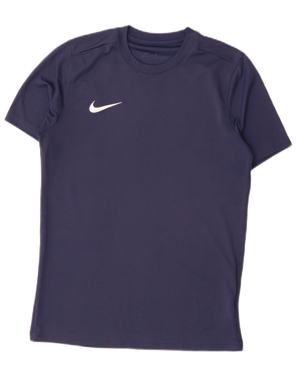 Nike Mens Dri Fit T-Shirt Top Medium Navy Blue Polyester