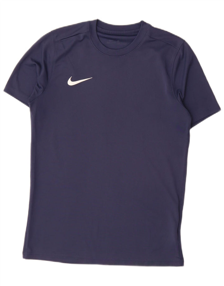 Nike Mens Dri Fit T-Shirt Top Medium Navy Blue Polyester