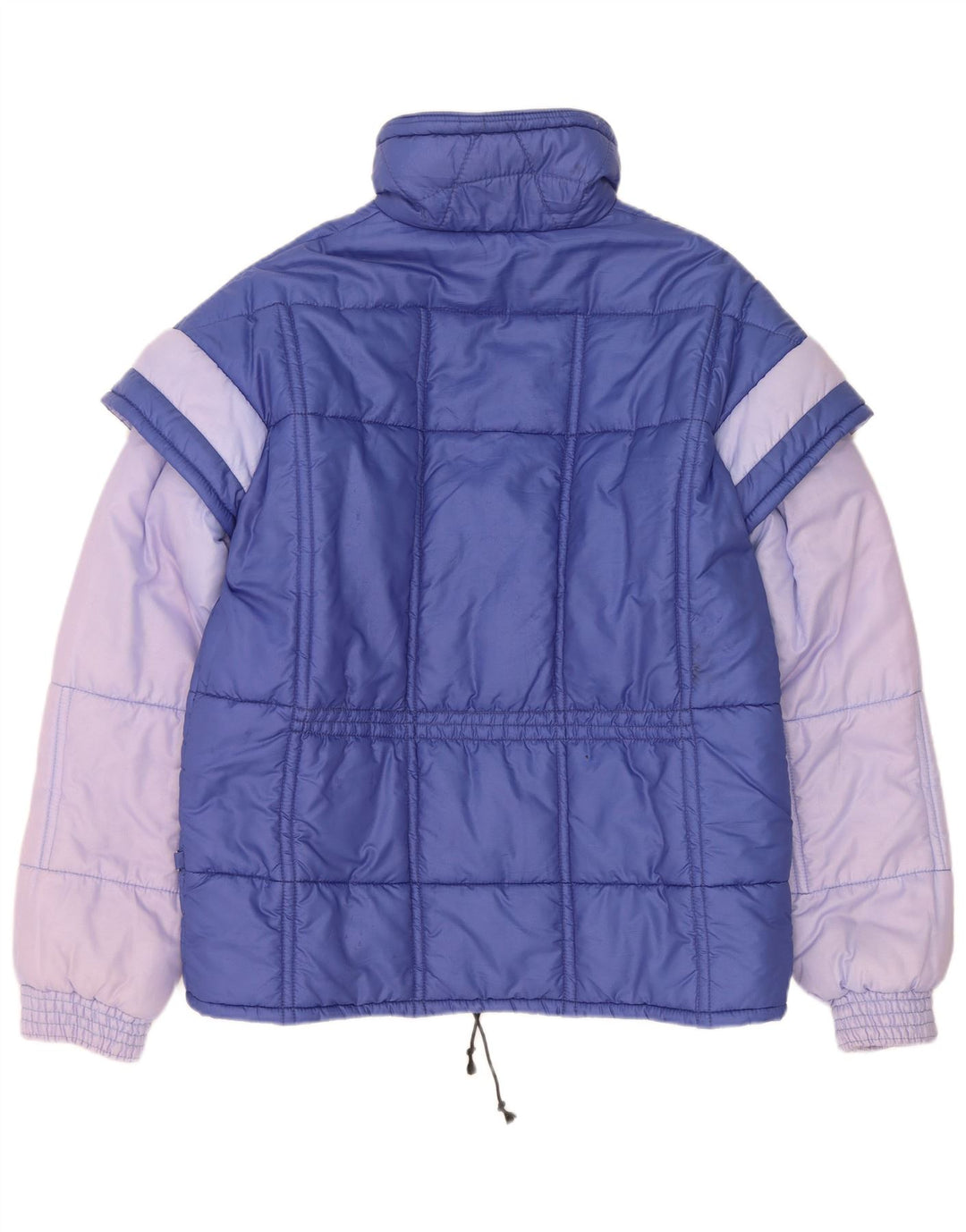 Vintage Mens Padded Jacket IT 48 Medium Blue Colourblock Polyamide