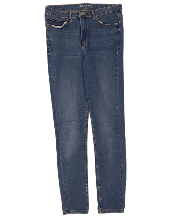 Jeans skinny da donna Marks & Spencer UK 10 piccoli W27 L29 cotone blu