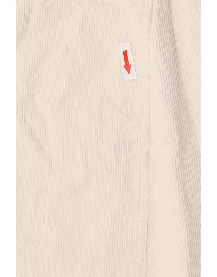 Zara Womens Corduroy Skirt Medium W28  White Cotton