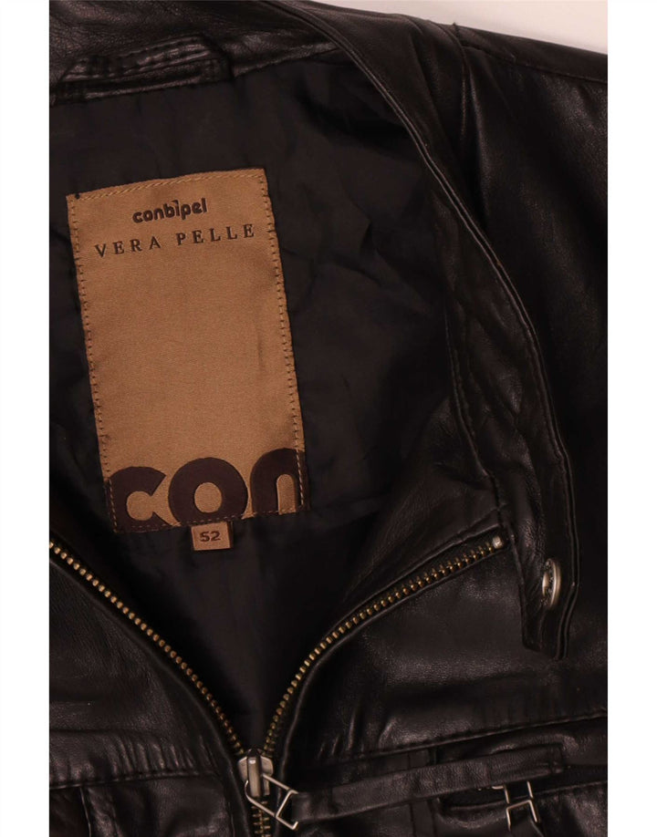 Giacca In Pelle Uomo Conbipel IT 52 Large Nera