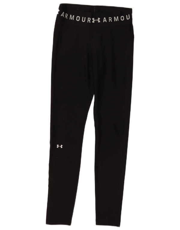 Under Armour Womens Heat Gear Leggings UK 14 Medium Black