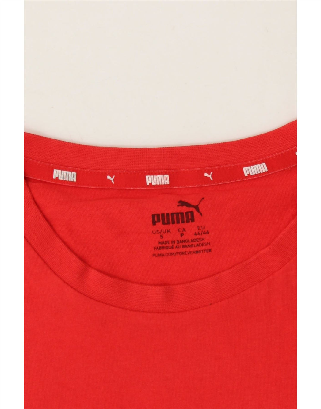 PUMA Mens Graphic T-Shirt Top Small Red Cotton Vintage Puma and Second-Hand Puma from Messina Hembry 