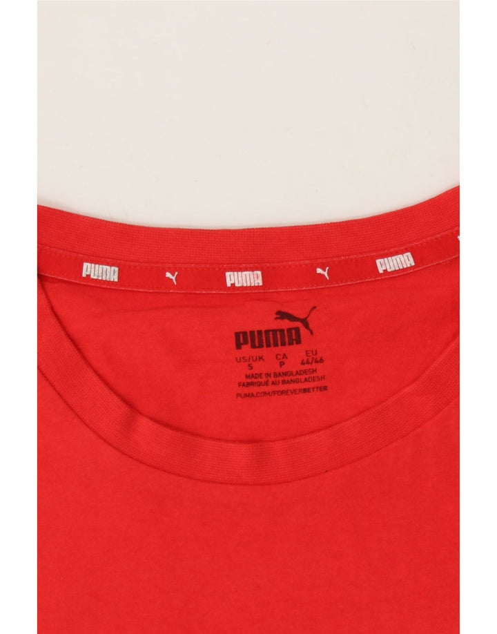 PUMA Mens Graphic T-Shirt Top Small Red Cotton Vintage Puma and Second-Hand Puma from Messina Hembry 