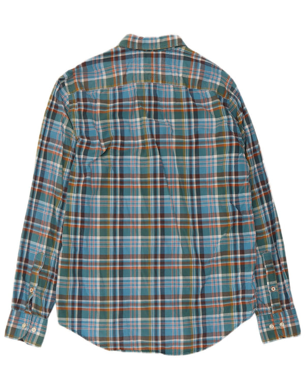 Tommy Hilfiger Mens New York Fit Shirt Small Blue Check Cotton