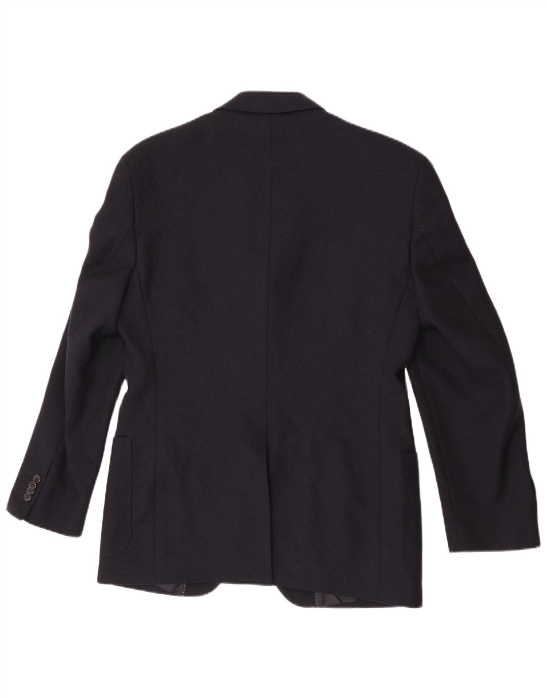 Seventy Mens 3 Button Blazer Jacket IT 46 Small Navy Blue Virgin Wool