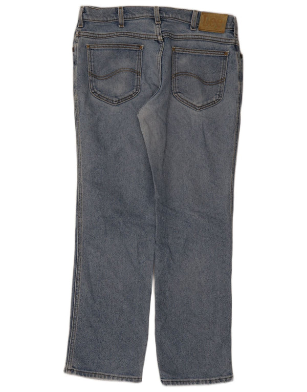 Lee Mens Straight Jeans W34 L30 Blue Cotton