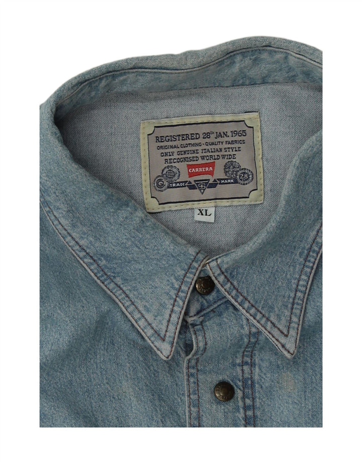 CARRERA Mens Denim Shirt XL Blue Cotton Vintage Carrera and Second-Hand Carrera from Messina Hembry 