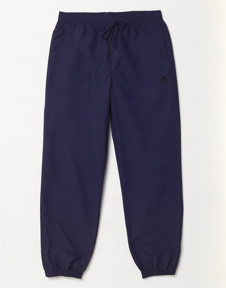 Adidas Mens Tracksuit Trousers Joggers Large Navy Blue Polyester