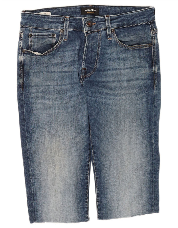 Jack & Jones Mens Denim Shorts W31 Medium Blue Cotton