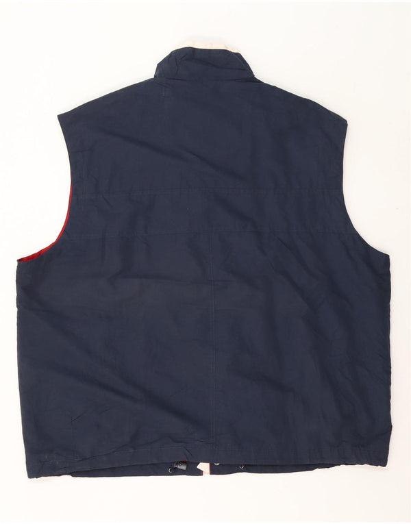 Wampum Mens Gilet UK 48 5XL Navy Blue Polyester